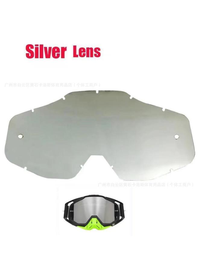 A Silver Plated Lens 100 Motorcycle Cross-country Goggles Racecraft Mountain Bike Downhill Helmet Goggles Ski Riding