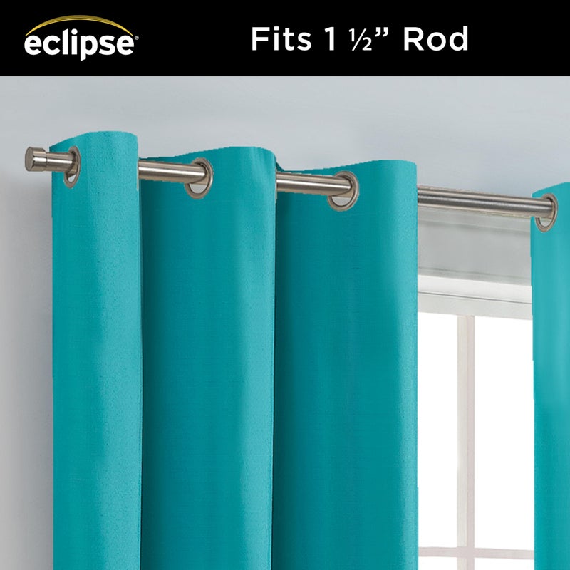 Eclipse Kendall Blackout Curtain  Thermal Insulated Grommet Window Panel  Noise Reducing Curtains for Bedroom  Living Room or Nursery  (1 Panel)  84 in Long x 42 in Wide  Turquoise - Image 3