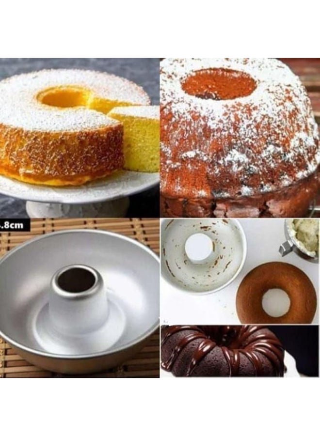6 أكتوبر قالب كيك دائري من الألومنيوم بفتحة في المنتصف، مقاس 28 سم - Image 2