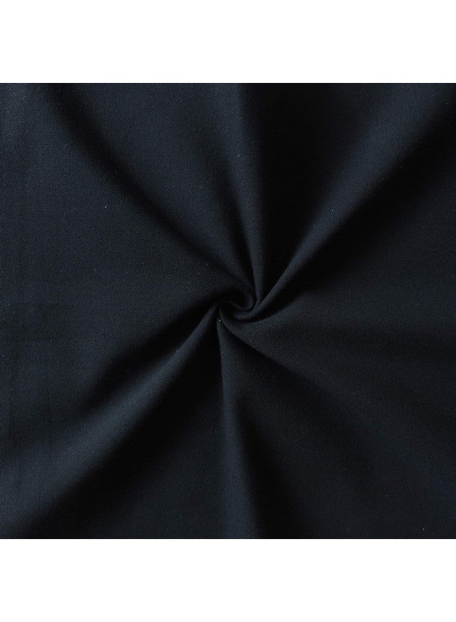 AIRWILL Cotton Plain Black Designed Blackout and Room Darkening 5Ft Window Opaque Curtains Pack of 1 Pc. (Solid- Black) - Image 2