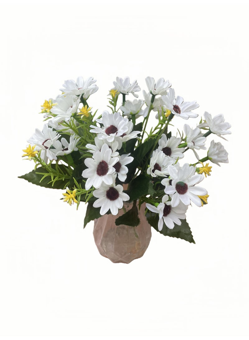 2-piece artificial daisy bouquet, heat-resistant, UV-resistant, maintenance-free, suitable for home decoration, Eid al-Fitr gifts, Eid al-Adha, weddings and hotels, etc. - Image 1