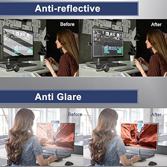 rayihni 19 INCH MONITOR ANTI GLARE SCREEN PROTECTOR FIT DIAGONAL SIZE 19 INCH 16:10 WIDESCREEN DESKTOP MONITOR - Image 2
