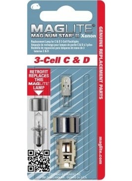 MAGLITE LMXA301 Mag-Num Star II 3-Cell Xenon Bulb 