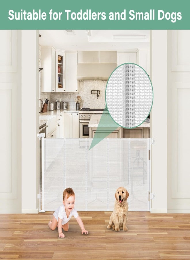BETERTEK بوابات أطفال قابلة للسحب بطول 26 بوصة معززة لتجاوز عرض 55 بوصة، بوابات أطفال صغيرة قابلة للسحب للخارج، بوابات قصيرة للكلاب قابلة للسحب للأطفال، بوابة سلالم قابلة للسحب للأطفال - Image 5
