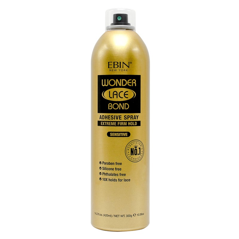 EBIN NEW YORK Wonder Lace Bond Adhesive Spray Sensitive Extreme Firm Hold 142 fl oz 420mL Sensitive Use Fast DryingNo Residue No Buildup Powerful Hold AllDay Hold Easy Daily Wig Install - Image 2