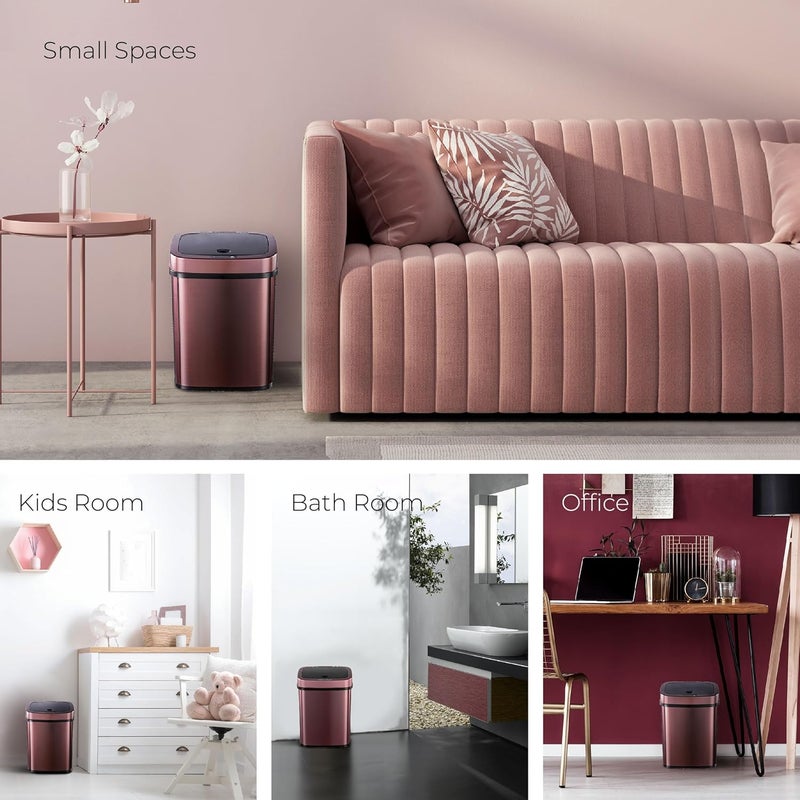 Ninestars DZT-12-5 Touchless Stylish Motion Sensor Dustbin with Lid|Automatic Stainless Steel Trash Can for Outdoor, Home, Office, Hotel, Bathroom, Kitchen| Fits 2AA Batteries | 12 Litres - Image 4