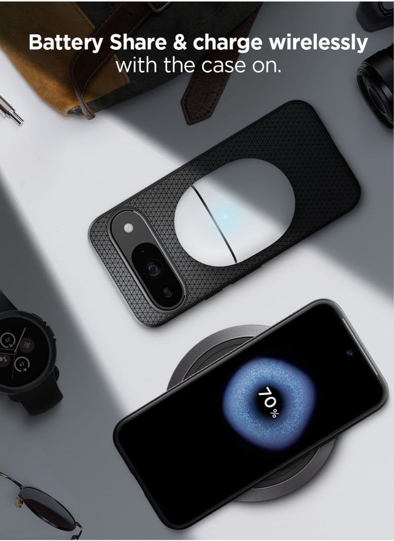Spigen - جراب Liquid Air لهاتف Google Pixel 9 / جراب Pixel 9 PRO - أسود غير لامع - Image 1