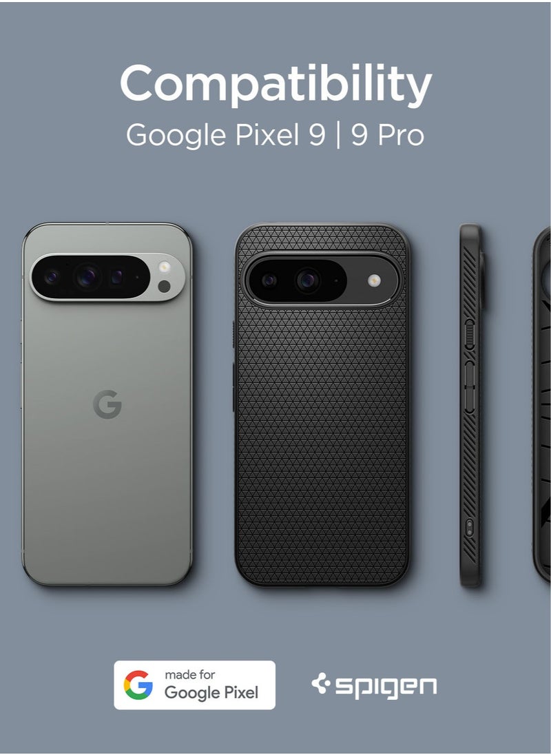Spigen - جراب Liquid Air لهاتف Google Pixel 9 / جراب Pixel 9 PRO - أسود غير لامع - Image 1