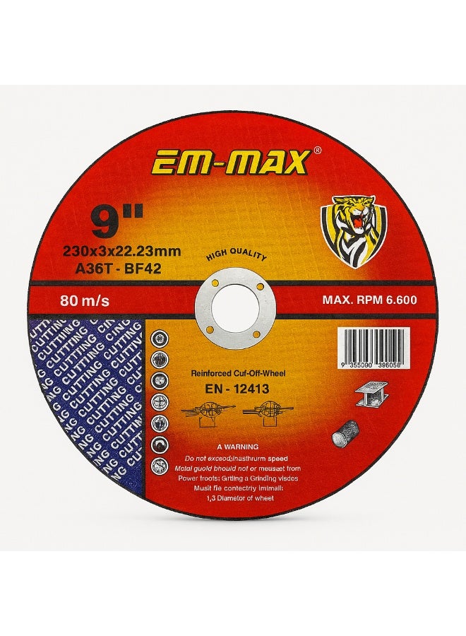 EM-MAX 14" Metal Cutting Disc – 350mm Heavy-Duty Steel & Iron Cut-Off Wheel - Image 2