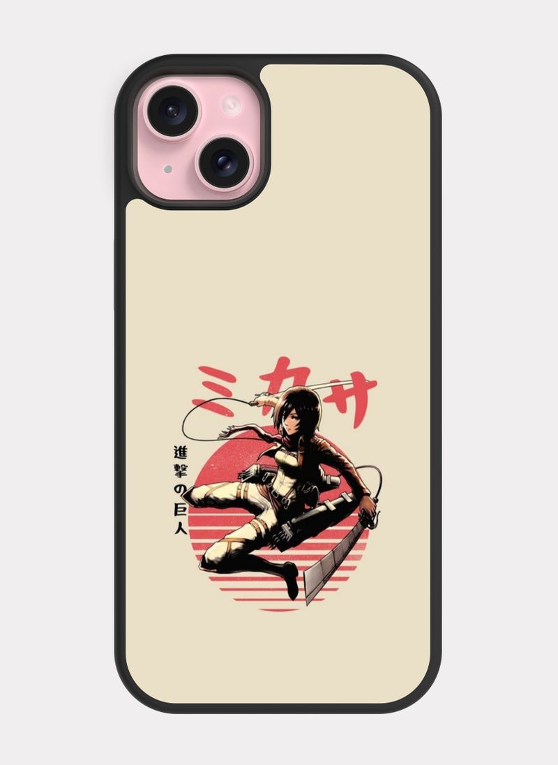PXLAAT iPhone 15 Plus case cover Attack on Titan Mikasa Ackerman - Image 1