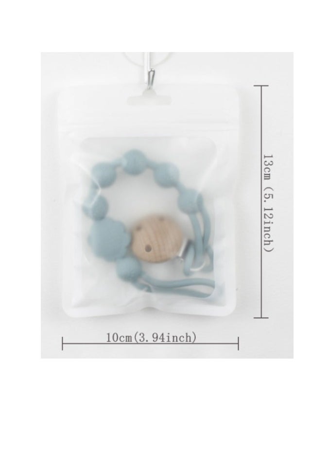 OASIS-TH - 2 Packs Silicone Pacifier Clip, 100% Silicone Pacifier Strap with Clip Keeps Pacifiers, Teethers & Small Toys in Place - Image 1