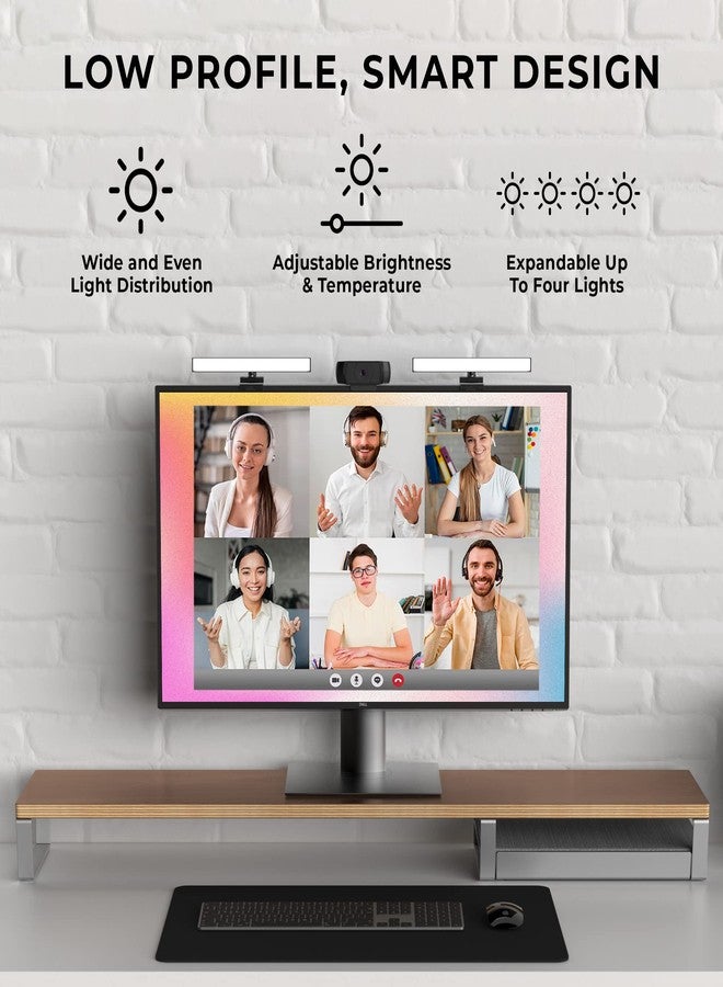 هيومان سينتريك إضاءة مؤتمرات الفيديو من HumanCentric - إضاءة إضافية فقط للبث المباشر ومؤتمرات الفيديو، لإعداد إضاءة مزدوجة أو ثلاثية أو رباعية، تتطلب هذه المجموعة الإضافية وجود مجموعة إضاءة مفردة أو مزدوجة سابقة - Image 4