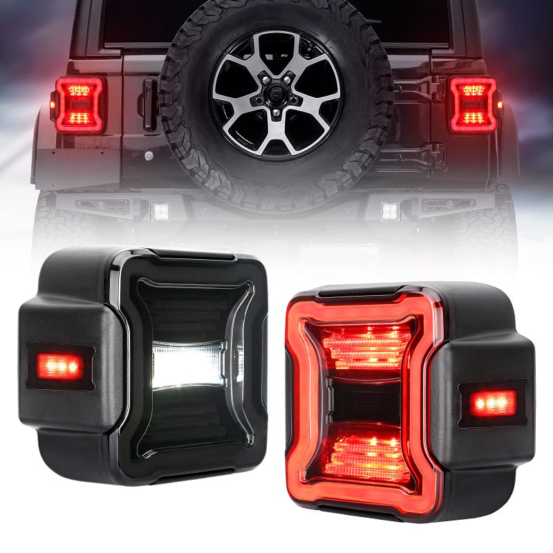 SUPAREE LED Tail Lights Fits for Wrangler JL 20182025 with Reverse Light Turn Signal Lamp Running Lights Side Marker Light
