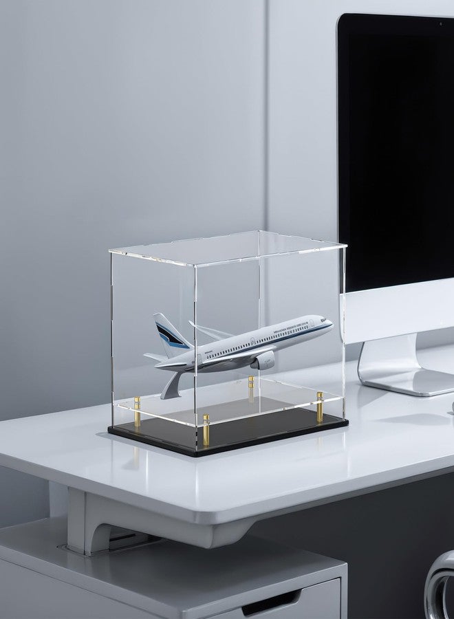 UoYeet Acrylic Display Case with Floating Shelf & Thick Base - UV-Protected Collectible Showcase for Souvenirs, Figurines, and Memorabilia (12" Lx8 Wx9.6 H) - Image 2