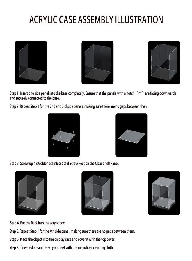 UoYeet Acrylic Display Case with Floating Shelf & Thick Base - UV-Protected Collectible Showcase for Souvenirs, Figurines, and Memorabilia (12" Lx8 Wx9.6 H) - Image 4