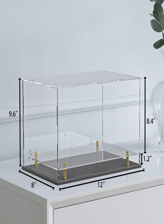 UoYeet Acrylic Display Case with Floating Shelf & Thick Base - UV-Protected Collectible Showcase for Souvenirs, Figurines, and Memorabilia (12" Lx8 Wx9.6 H) - Image 5