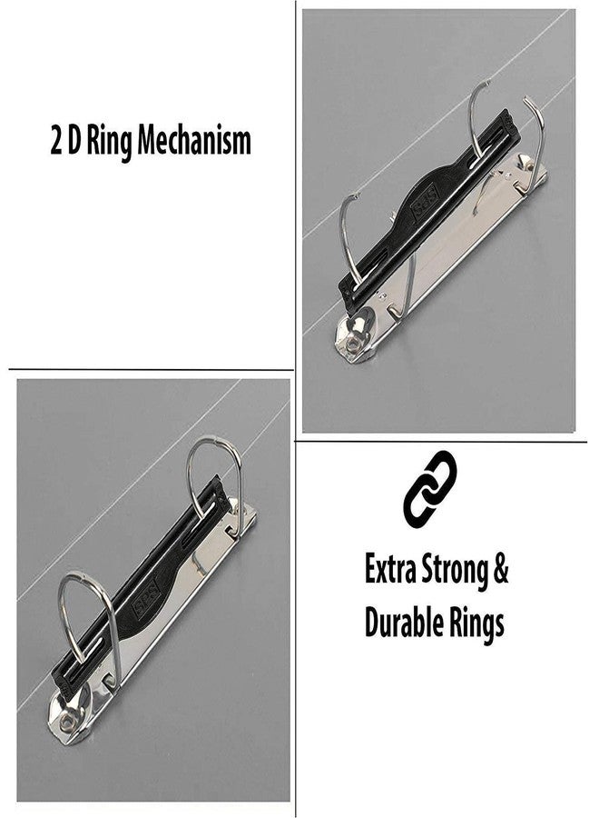 VAVIA Plastic File Folder 2D Ring Binder F/S Legal Size Tough & Durable Ring Binder Box Board File Grey - 4 - Image 2