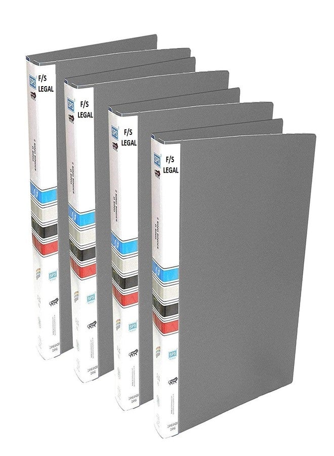 VAVIA Plastic File Folder 2D Ring Binder F/S Legal Size Tough & Durable Ring Binder Box Board File Grey - 4 - Image 1