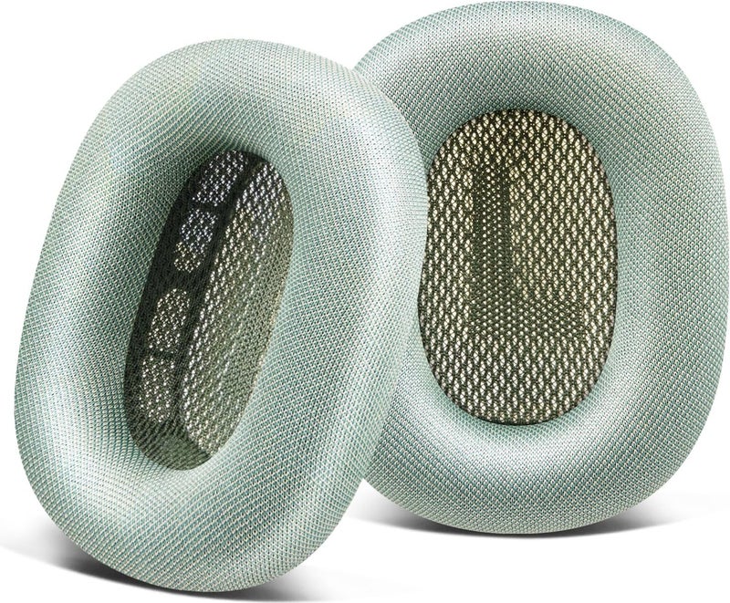 SOPROM Ear Pads Replacement for Airpods Max Over-Ear Headphones, Earpads Cushions with Durable Mesh Fabric, Softer Foam - Light Green - Image 1
