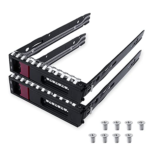 HUYUN 3.5" LFF SAS SATA Drive Tray Caddy Hot-Swap 774026-001 797520-001 797519-001 Compatible for HP Apollo 4200 4510 1650 ProLiant ML350 ML110 G9 Gen10 Servers (2-Pack) - Image 1