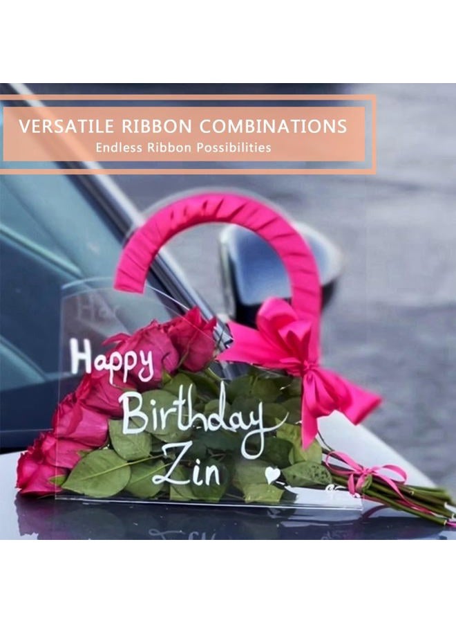 BBJ WRAPS Transparent Flower Bags For Bouquets, Creative PET Floral Gift Bags With Handle Perfect Florist Supplies Packaging For Flower Shops On Valentine's Day, Wedding, Mother's Day, Birthday Party - Image 3