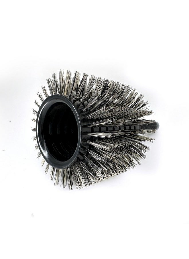 Phillips Brush Phillips Brush Luxe Monster Vent 1 Professional Hair Brush (5” Diameter Barrel) - Black & Gold Vented Hairbrush with Nylon Reinforced Boar Hair Bristles, Ergonomic Rubber Grip  - Image 2