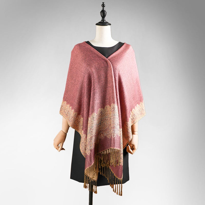 Spring and Autumn Classic Foreign Trade New Fashion All-Season Versatile Women''s Jacquard Paisley Tassel Scarf Shawl Wholesale - Image 2