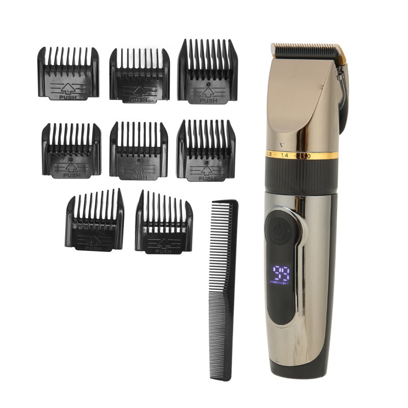 SURKER USB Hair Clipper LCD Waterproof 2200mAh Lithium Battery Hair Trimmer with 8pcs Guide Comb - Image 3