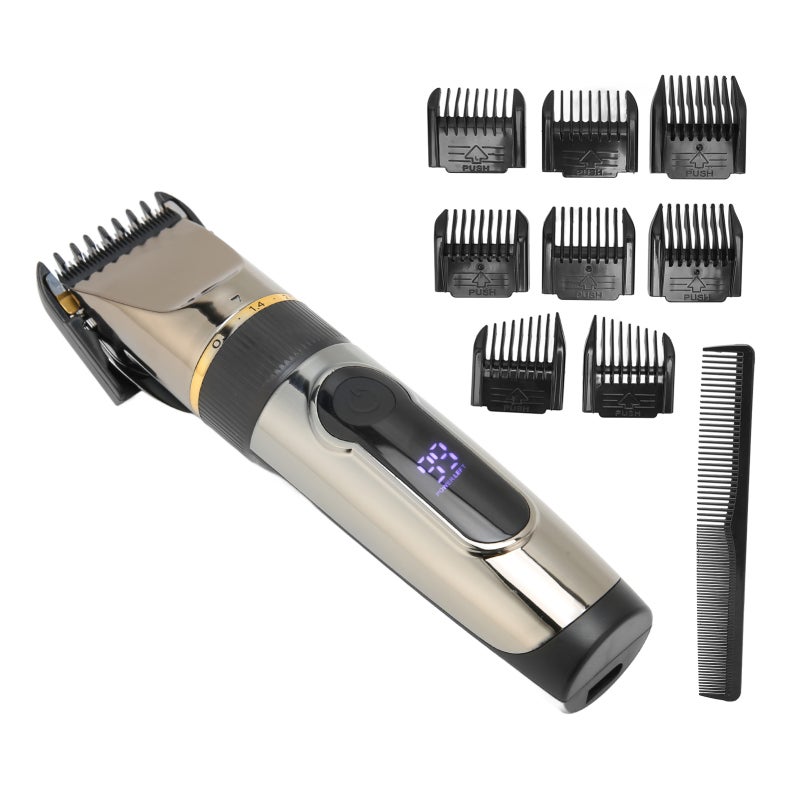 SURKER USB Hair Clipper LCD Waterproof 2200mAh Lithium Battery Hair Trimmer with 8pcs Guide Comb - Image 5