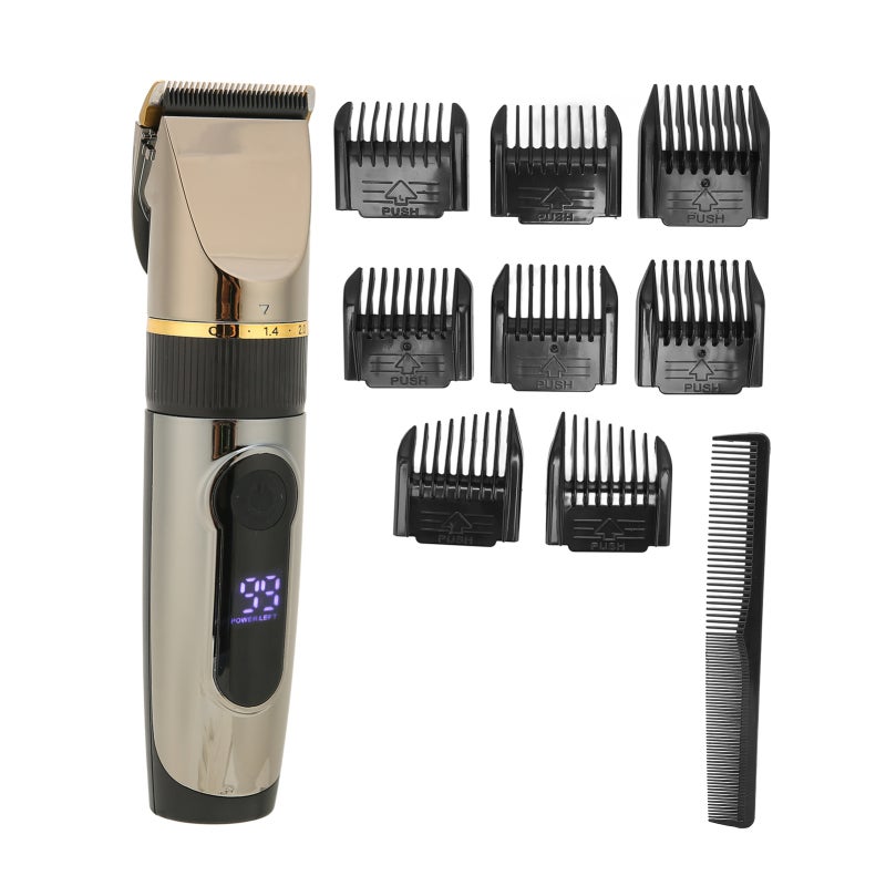 SURKER USB Hair Clipper LCD Waterproof 2200mAh Lithium Battery Hair Trimmer with 8pcs Guide Comb - Image 2