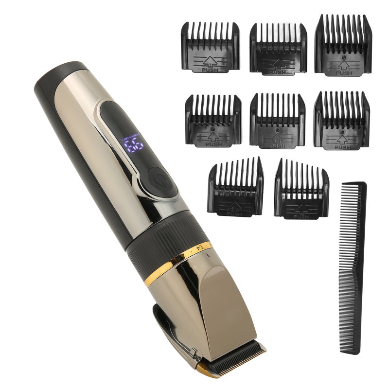 SURKER USB Hair Clipper LCD Waterproof 2200mAh Lithium Battery Hair Trimmer with 8pcs Guide Comb - Image 4