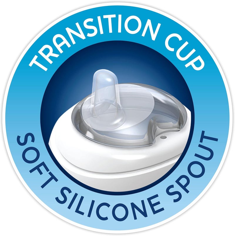 Chicco كوب شرب شيكو الانتقالي مع فوهة سيليكون وغطاء مضاد للتسرب 7 أونص مع علامات قياس ومقابض قابلة للإزالة آمن في غسالة الصحون من الرف العلوي سهل الحمل مع انحناءات مريحة وردي 4 أشهر - Image 5