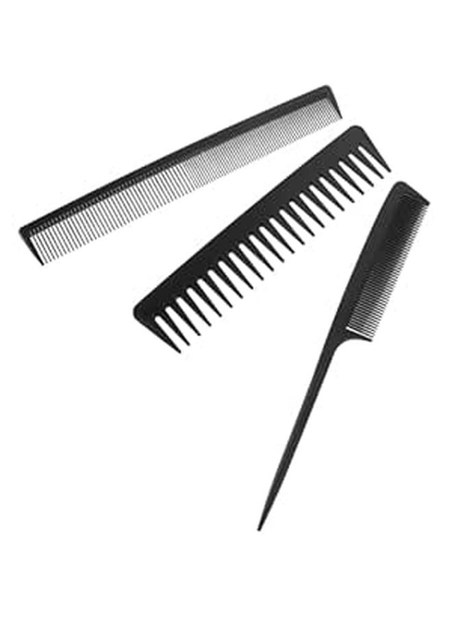 Anti Static Hair Comb Set 3 Pcs Wide Tooth Detangling Comb For Salon And Home Use - Image 1