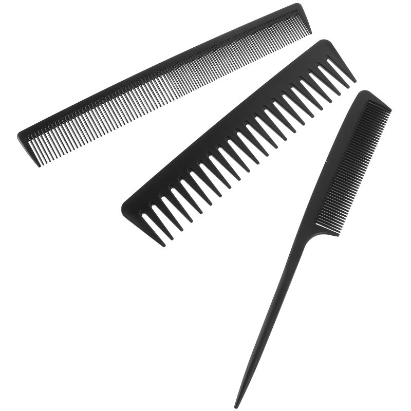 Anti Static Hair Comb Set 3 Pcs Wide Tooth Detangling Comb For Salon And Home Use - Image 2