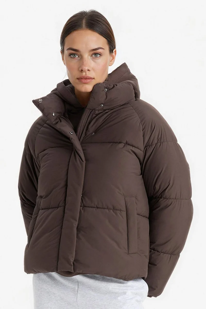 ديفاكتو Regular Fit Stand Collar Waterproof Puffer Jacket