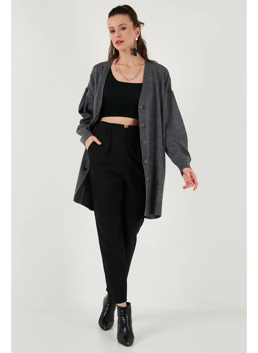 Lela V Neck Buttoned Knitted Cardigan Women's Cardigan 4616031