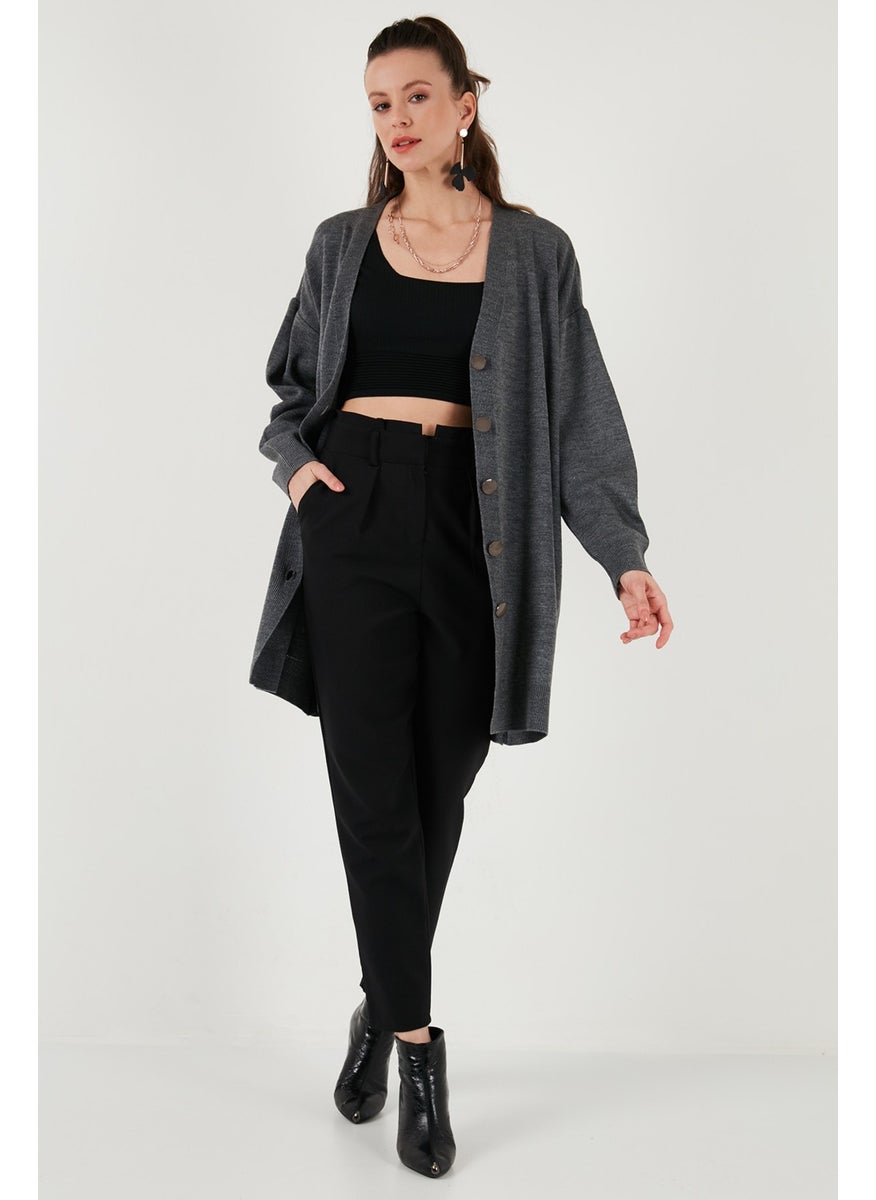 Lela V Neck Buttoned Knitted Cardigan Women's Cardigan 4616031  - Image 1