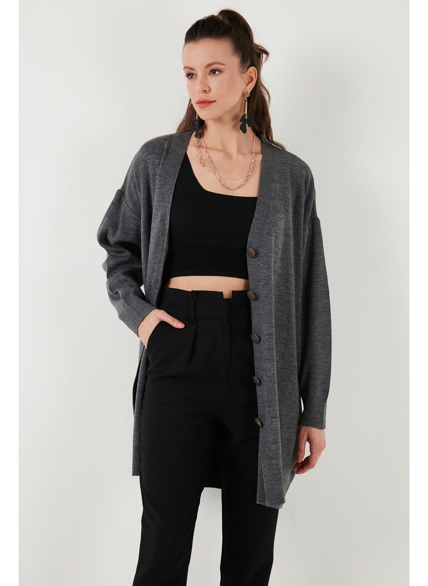 Lela V Neck Buttoned Knitted Cardigan Women's Cardigan 4616031  - Image 5