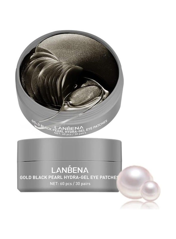 Lanbena Gold Black Pearl Hydra-Gel Eye Patches 30 Pairs - Image 1