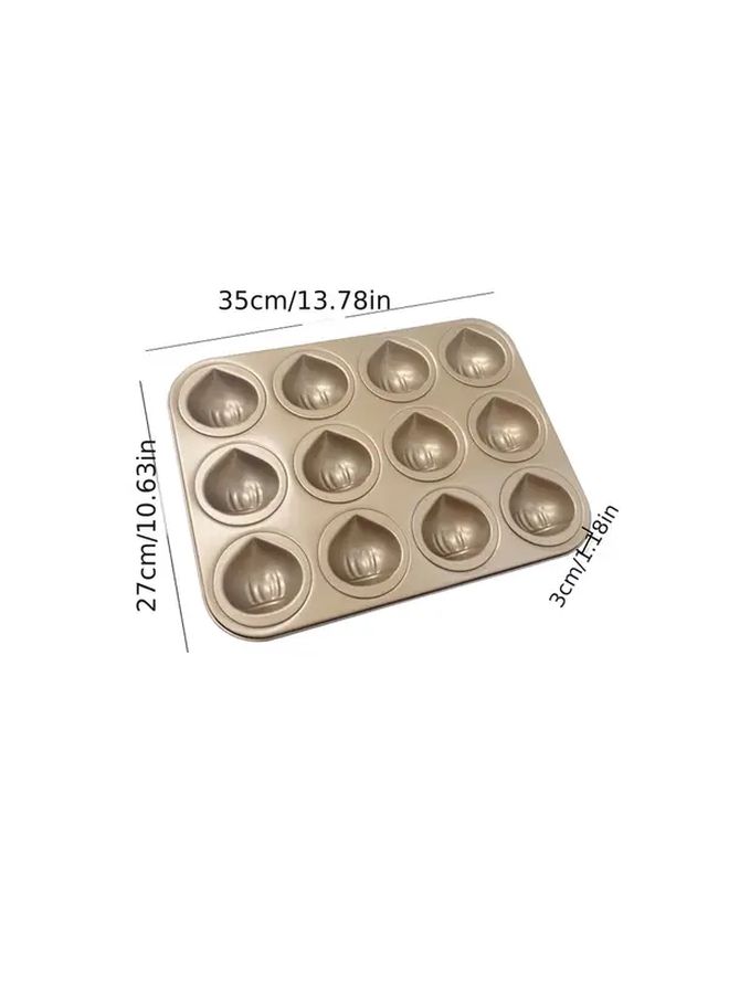 Non Stick Chestnut Madeleine Baking Pan 6 Piece Cavity Food Grade Metal For Mini Cakes Pastries Easy Release - Image 4