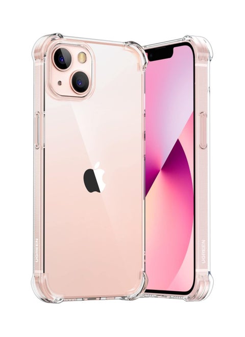 Clear Case for iPhone 13 and iPhone 14, Shockproof Phone Bumper Cover, Solid Color TPU Frame, Anti-Scratch Clear Back
