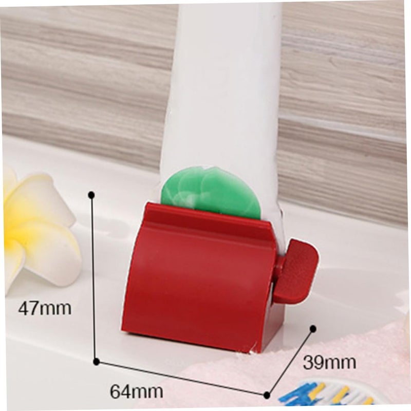 Automatic Toothpaste Squeezer Holder Red Save Waste Easy Use Bathroom Dispenser - Image 4