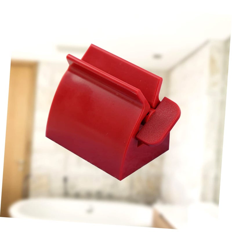 Automatic Toothpaste Squeezer Holder Red Save Waste Easy Use Bathroom Dispenser - Image 3