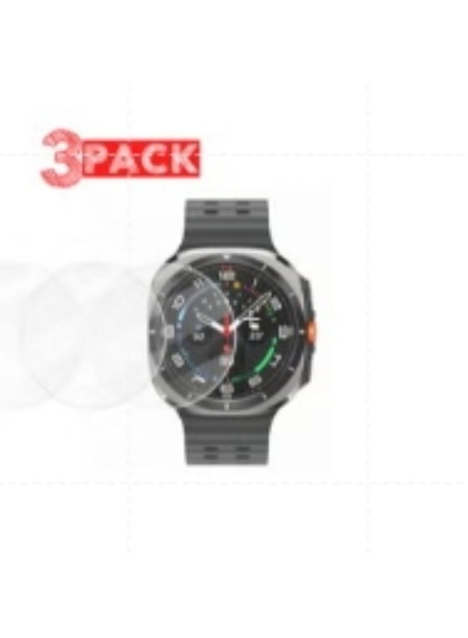 CATANES (for Samsung Galaxy Watch 7 Ultra) 3 Pack Screen Protector Tempered Glass Anti-Scratch 9H Ultra-thin Screen Protector Protective Film Cover Accessories - Image 2