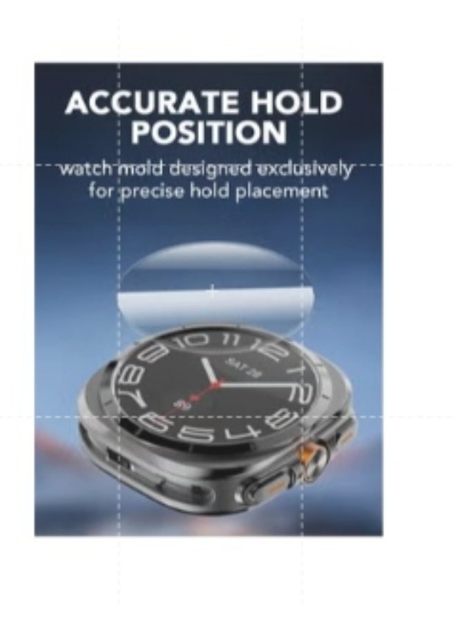 CATANES (for Samsung Galaxy Watch 7 Ultra) 3 Pack Screen Protector Tempered Glass Anti-Scratch 9H Ultra-thin Screen Protector Protective Film Cover Accessories - Image 3