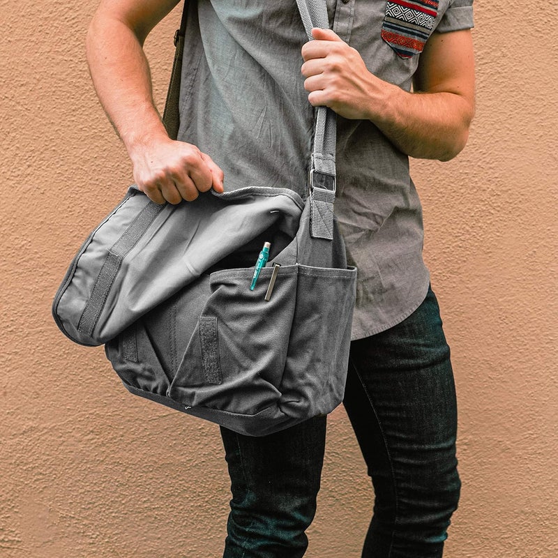 Sweetbriar Classic Vintage Messenger Bag - Original Heavyweight Cotton Canvas Shoulder Bag with Upgraded Features - Image 5