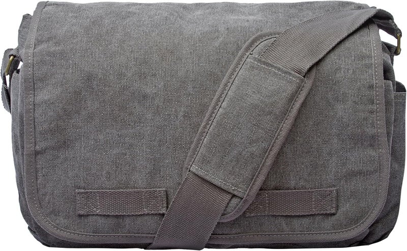Sweetbriar Classic Vintage Messenger Bag - Original Heavyweight Cotton Canvas Shoulder Bag with Upgraded Features - Image 1