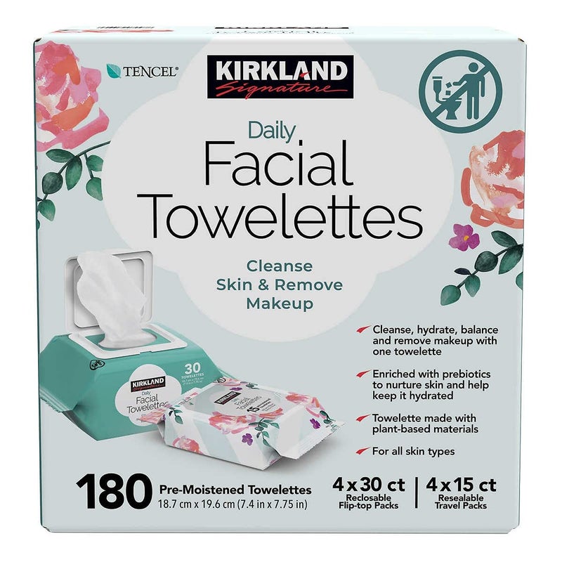 Costco Kirkland Signature Daily Facial Towelettes, 180 Count - Image 4