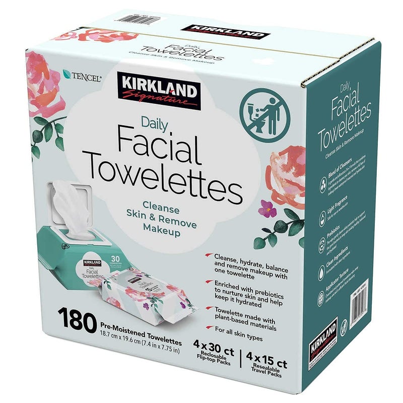 Costco Kirkland Signature Daily Facial Towelettes, 180 Count - Image 2