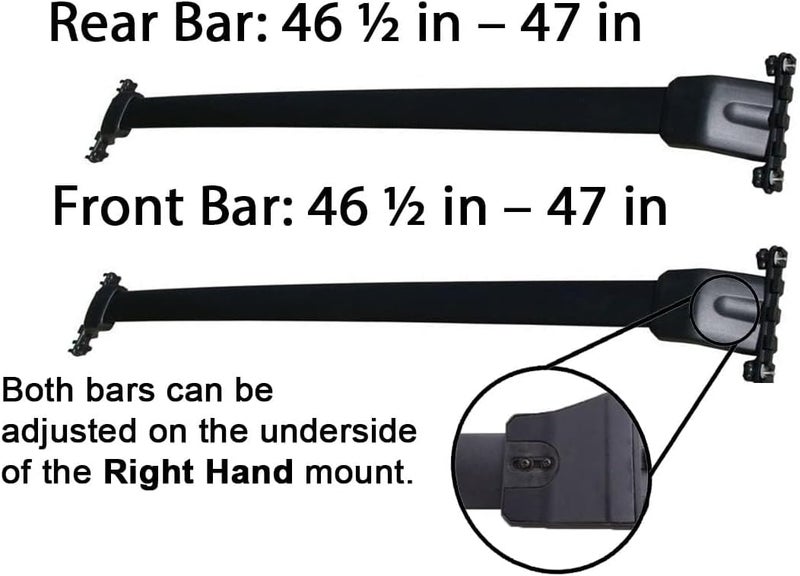 BRIGHTLINES Roof Rack Cross Bar Replacement for Honda Pilot 2009-2015 - Image 5